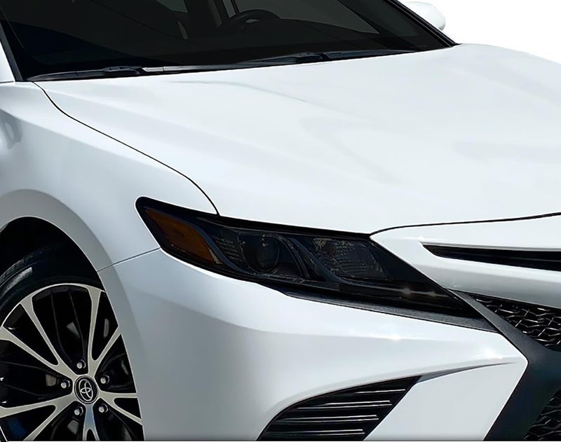 BOGAR TECH DESIGNS - Complete Full Taillight and Amber Delete Headlight Precut Overlay Tint Kit with Tools Compatible with Toyota Camry 2018-2024, Dark (Full Front Kit, Dark Smoke) - Image 1